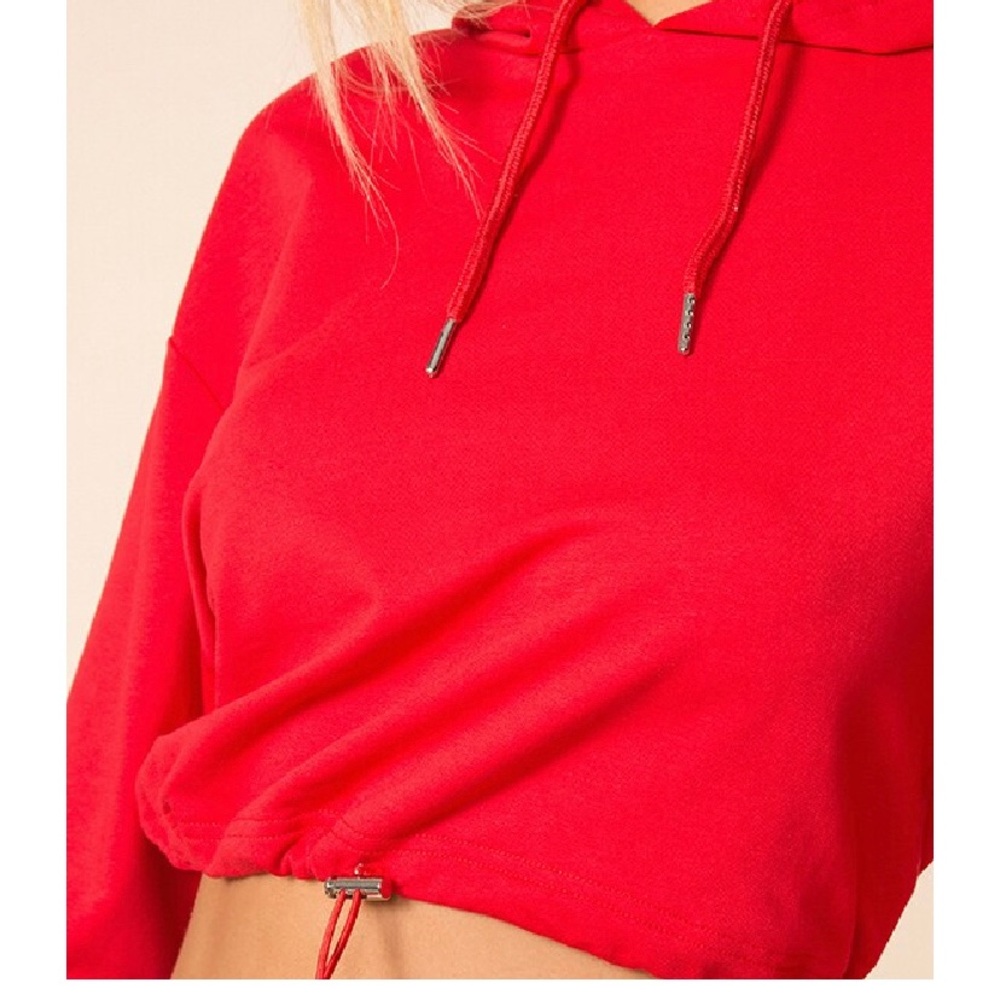 Superdown Cropped Hoodie With Drawstring - image 3